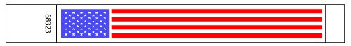 USA Flag Pattern Tyvek Wristbands
